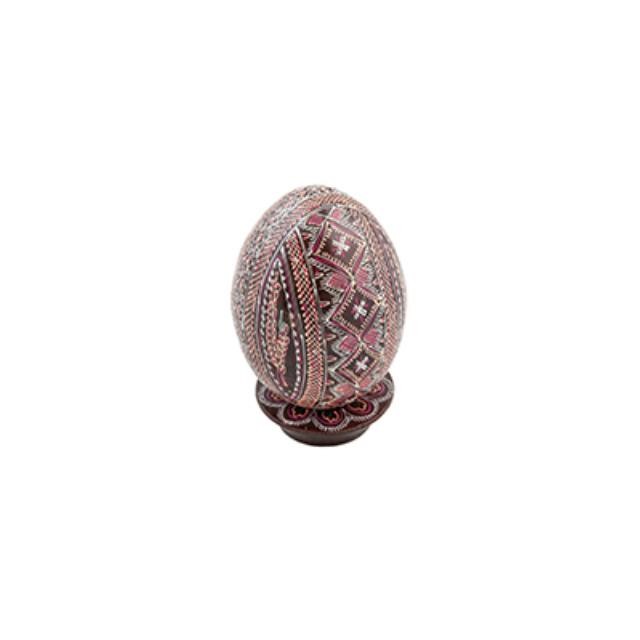 Painted Egg Red/Blk Pattern