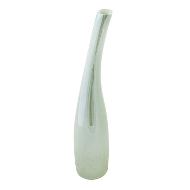 Sage Colored Glass Stem Vase