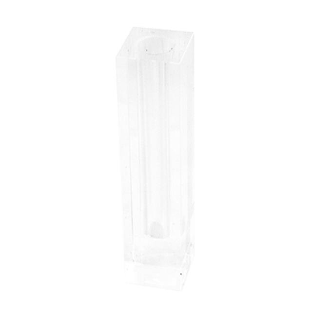 Vase-Thick Clear Glass/Tall Square