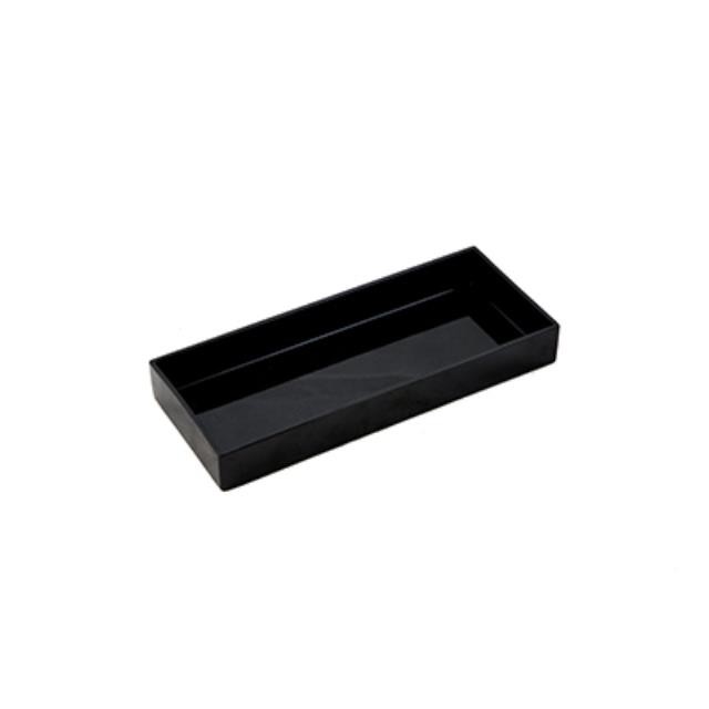 Blk Rectangular Tray W/Lip