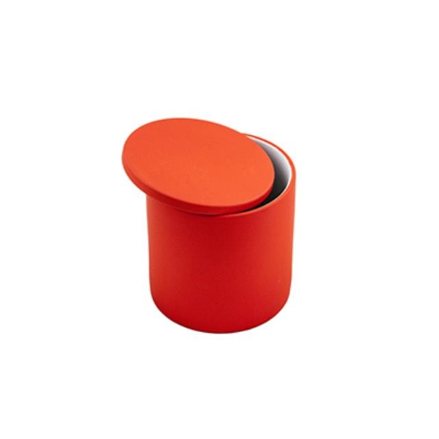Circular Red Box W/Lid