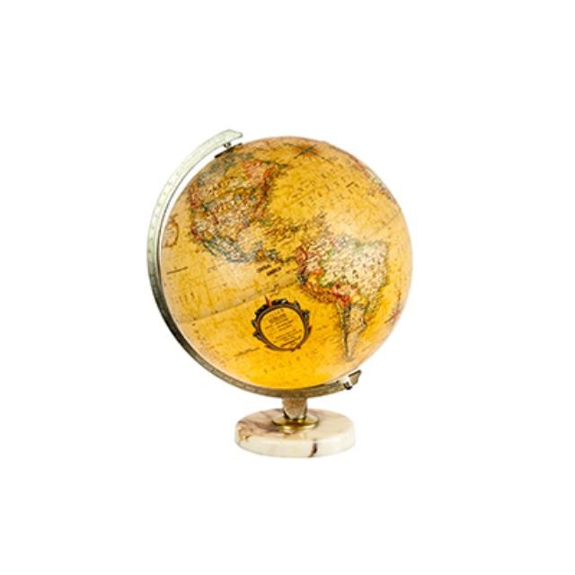 Globe-Biege W/Marble Base