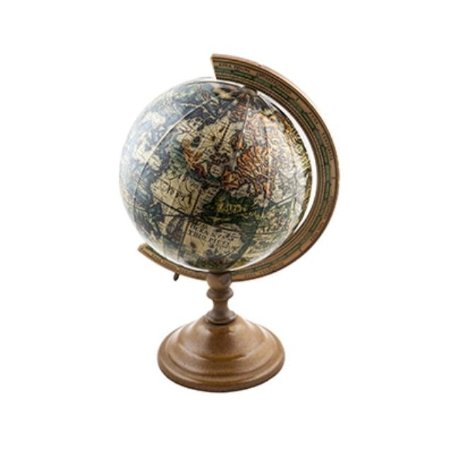 Beige/Brwn Globe Meridian Arc