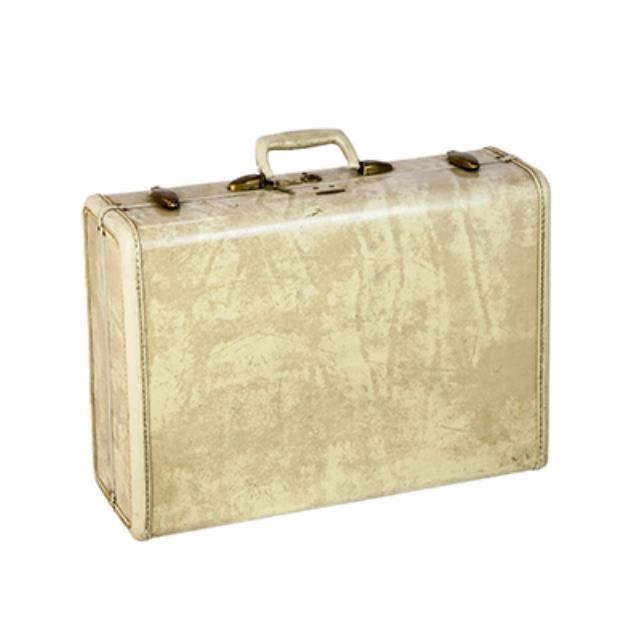 Vingtage Biege Suitcase/16"H