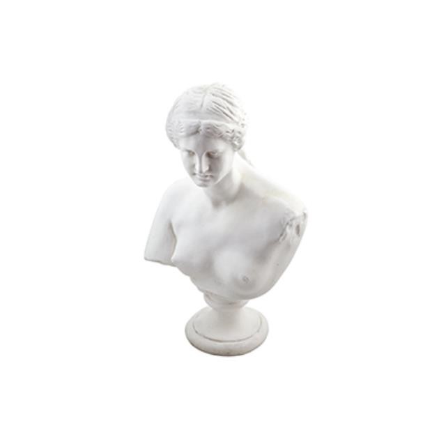 Female Bust Plaster White