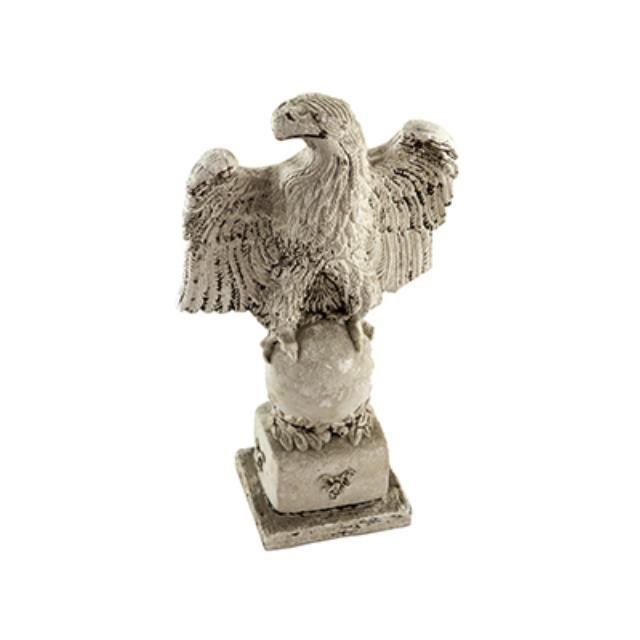 Eagle Statue White Distressed