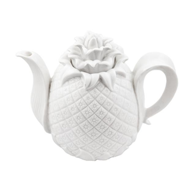 TEA POT- Pineapple White