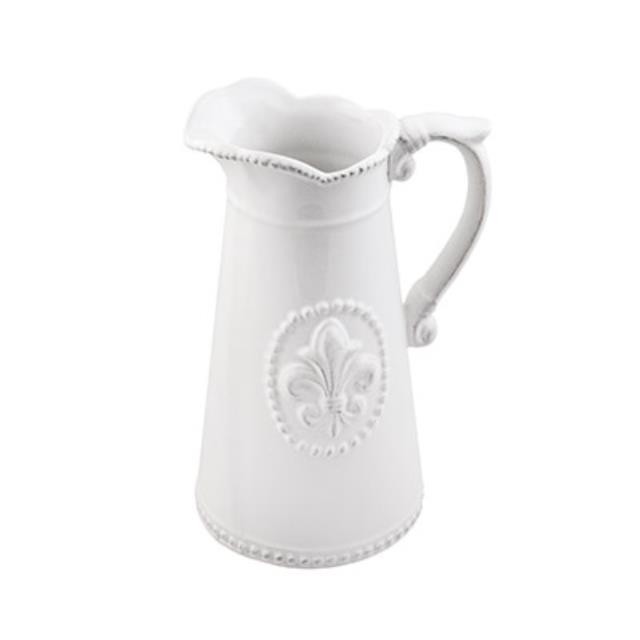 PITCHER- White Fleur de Lys