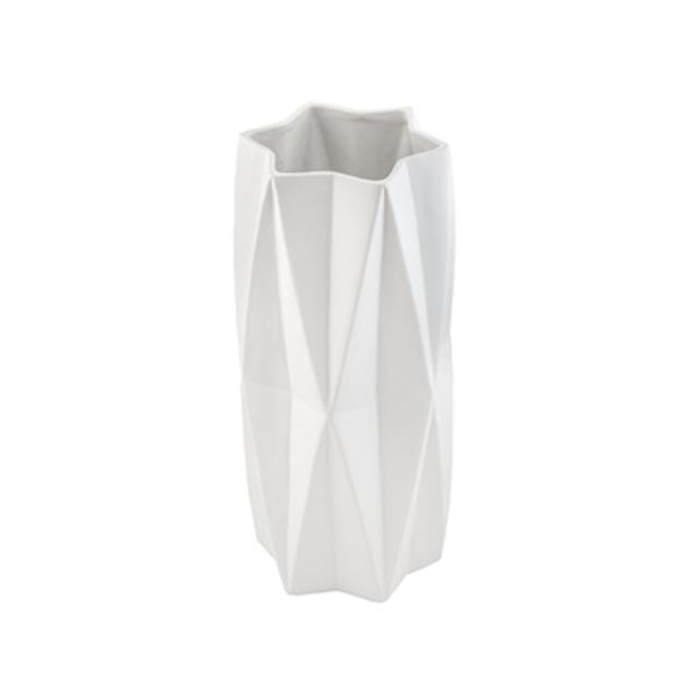 VASE- Geometric White