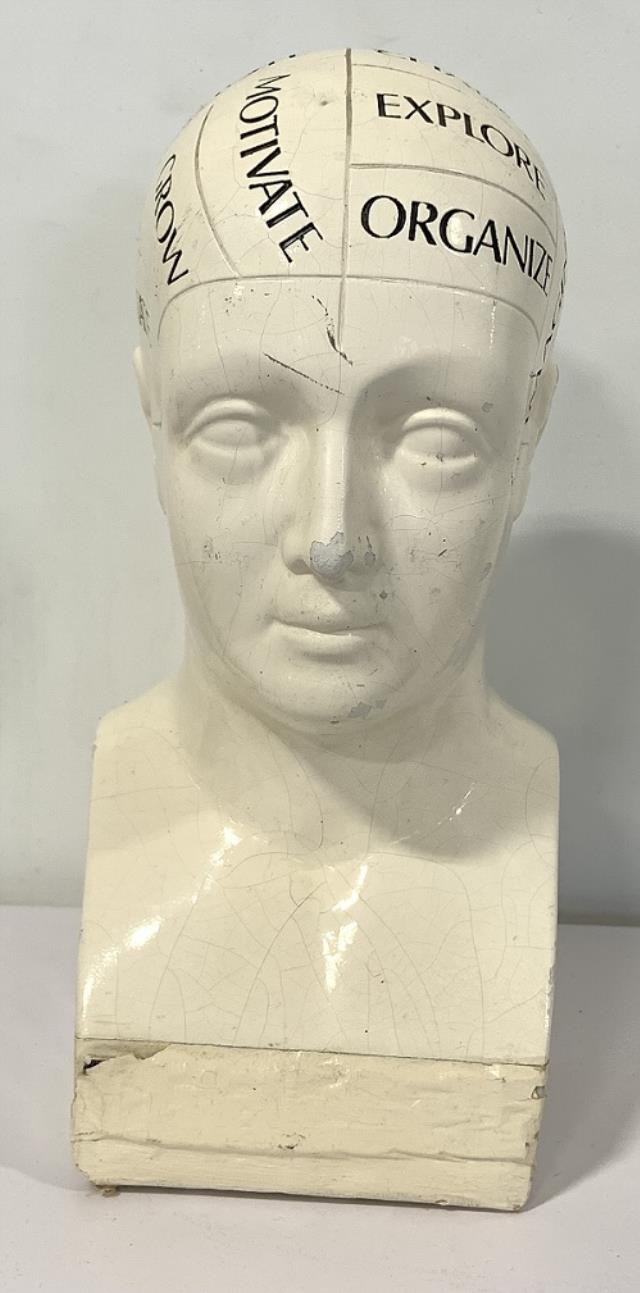 White Plain Bust Text on Head