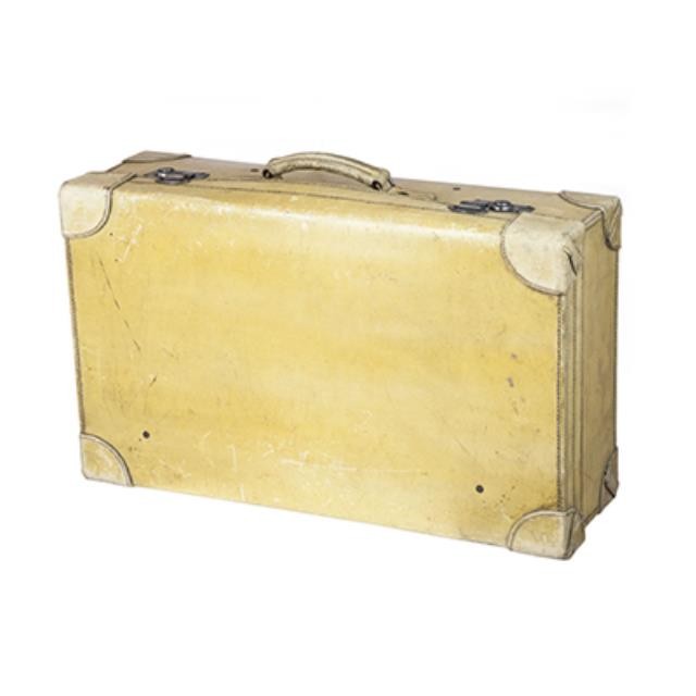 SUITCASE- Pale Yellow Worn