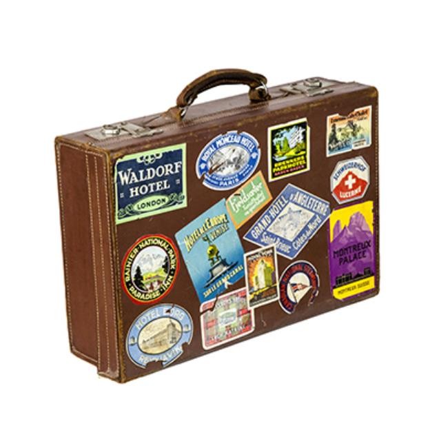 SUITCASE- Brown Travel Decals