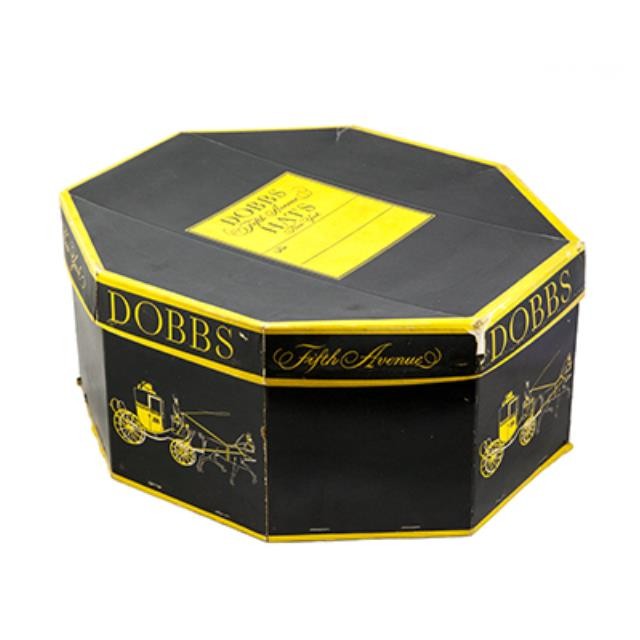 Hat Box-Ocatagon Blk & Yellow