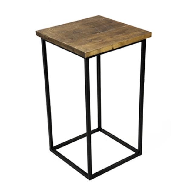 TABLE- Rustic Highboy W/Metal