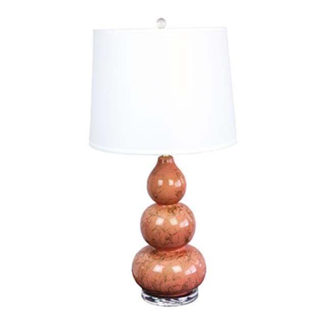 Lamp-Peach W/Gold Accents