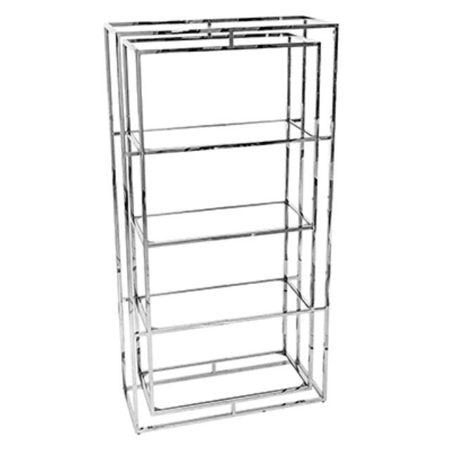 Chrome (4) Shelf Bookcase