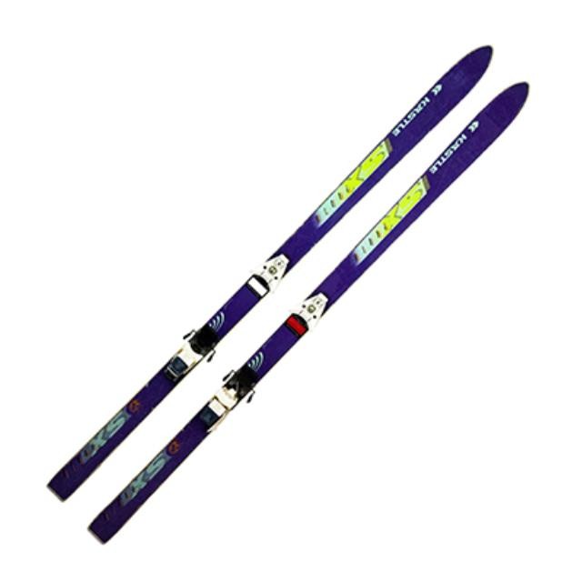 Pair of Snow Skis-Purple/Yellow