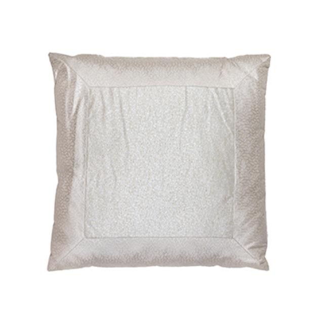 Sq Beige Pillow/Silver Design