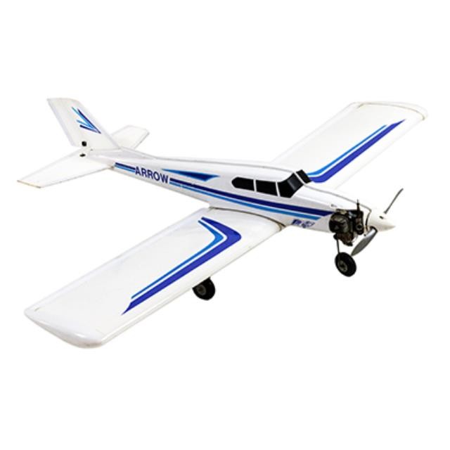 Lrg White W/Blu Arrow Airplane