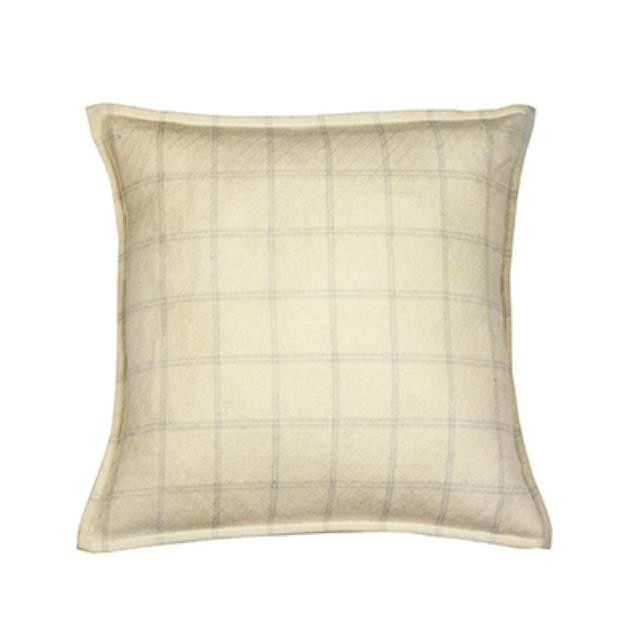 Pillow Cream W/Grey WindowPane