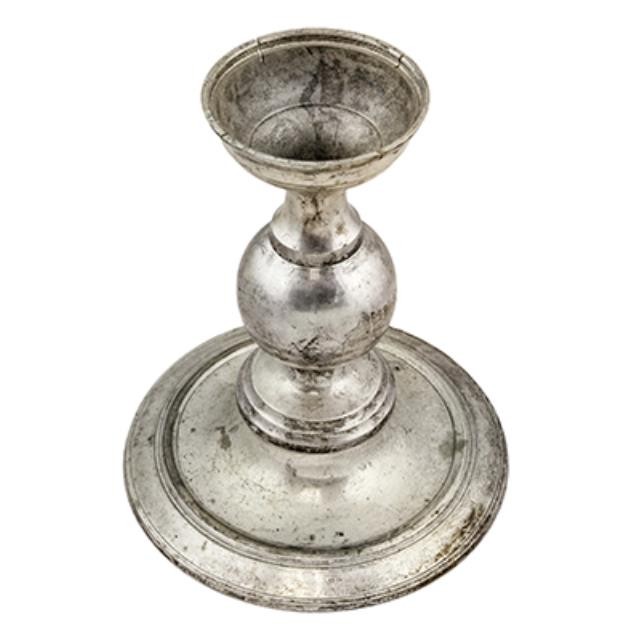 Silver Candle Holder-Circular