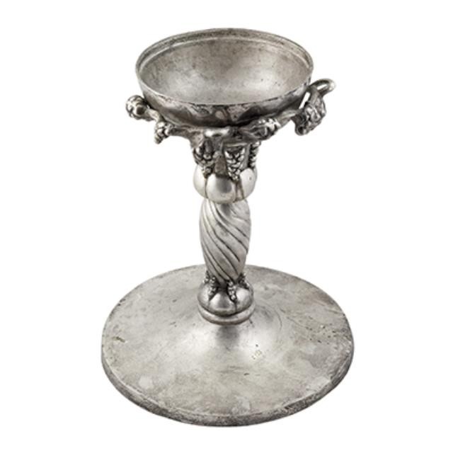 Silver Pedestal Bowl W/Grapes