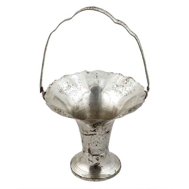 Silver Basket Vase