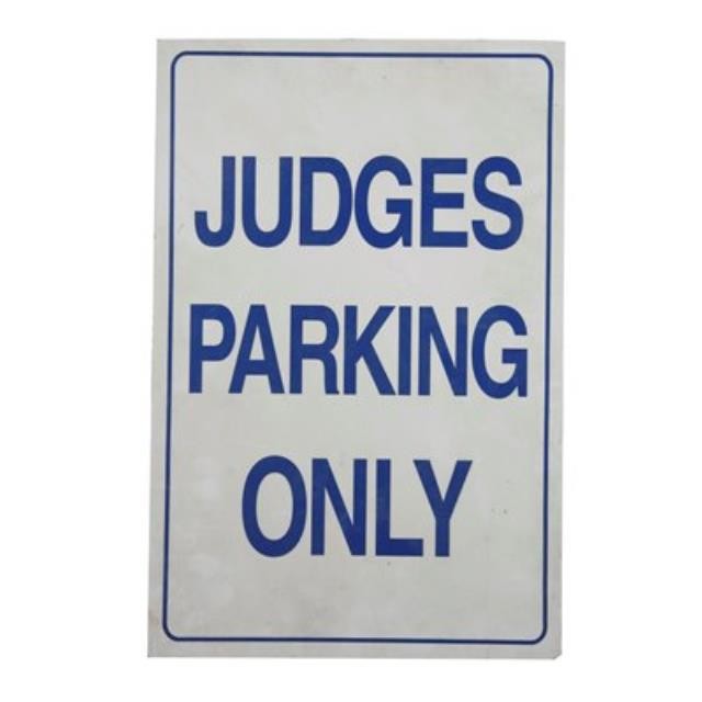 Sign- Judges Parking Only