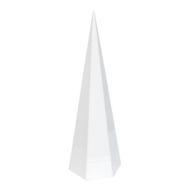 SCULPTURE-Matte White Angled Pointed Cone