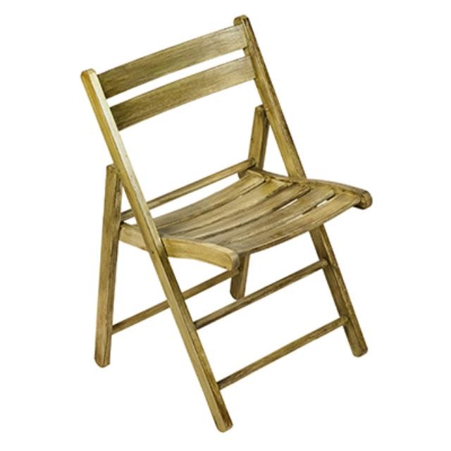 Folding Chair Double Slat Back