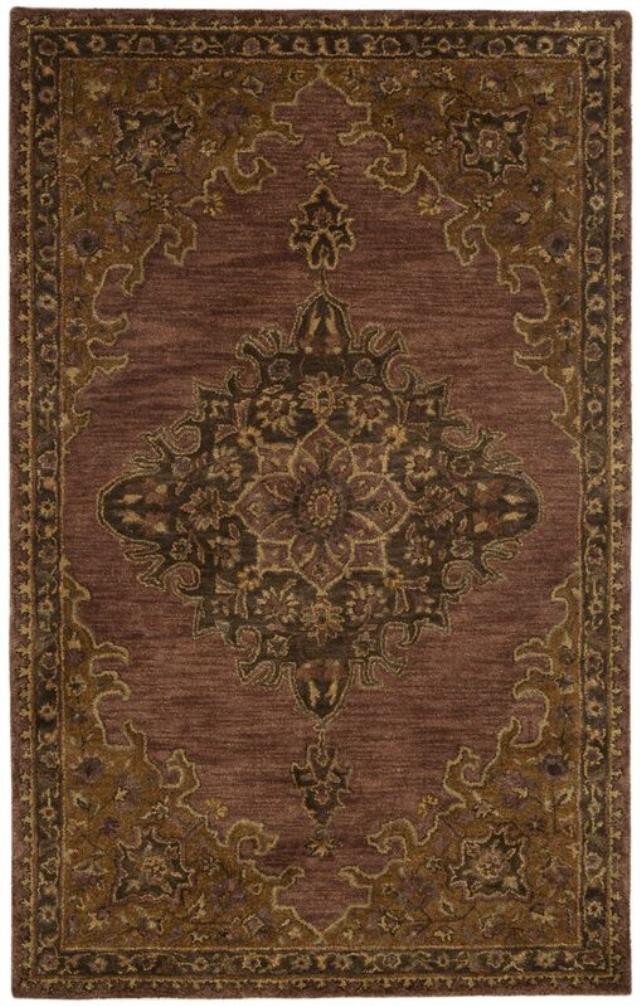 Rug-(5 x 8)Persian Aubergine/Gold/Brw