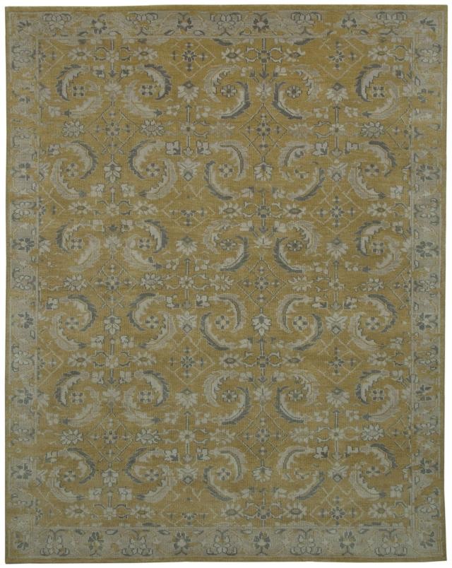 Persian Rug-Gold/Grey Feathers