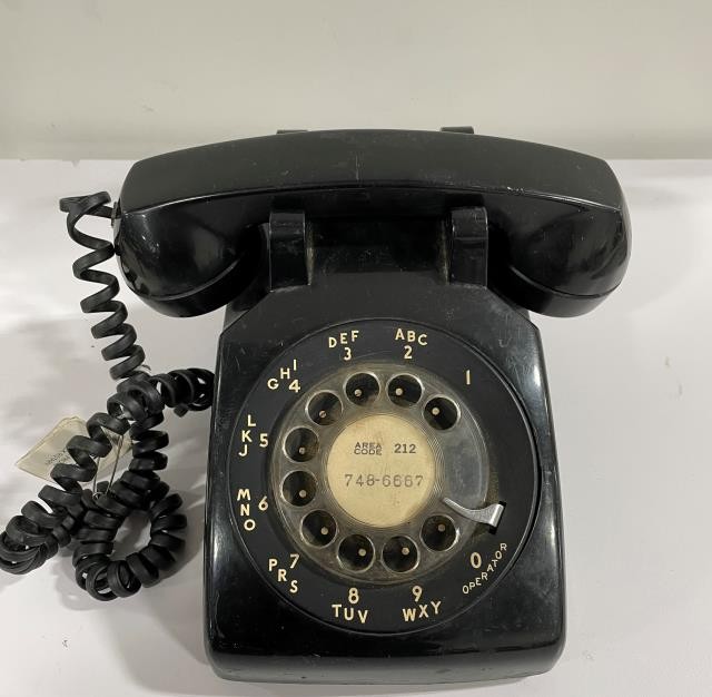 VINTAGE PHONE-Black Office Rotary