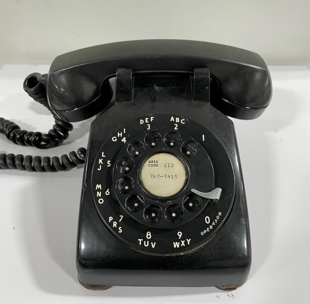 VINTAGE PHONE-Black Office Rotary