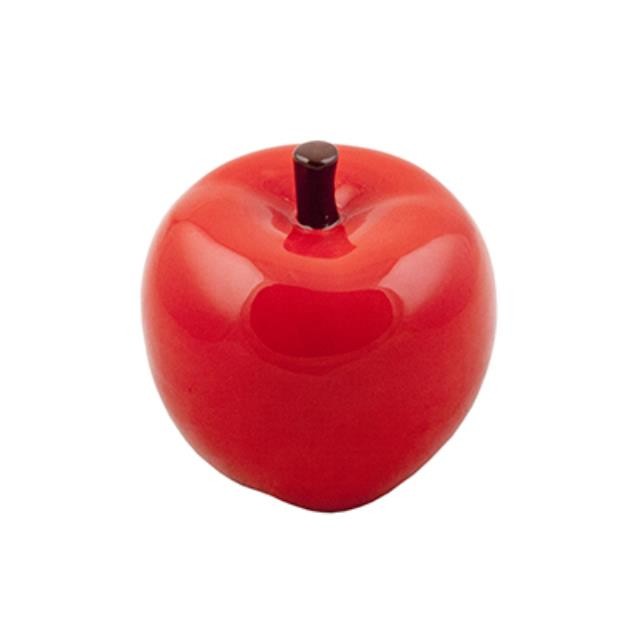 Red Glass Apple 4.5"H