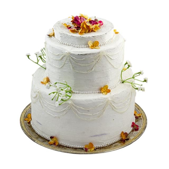 Wedding Cake W/Orange Flowers