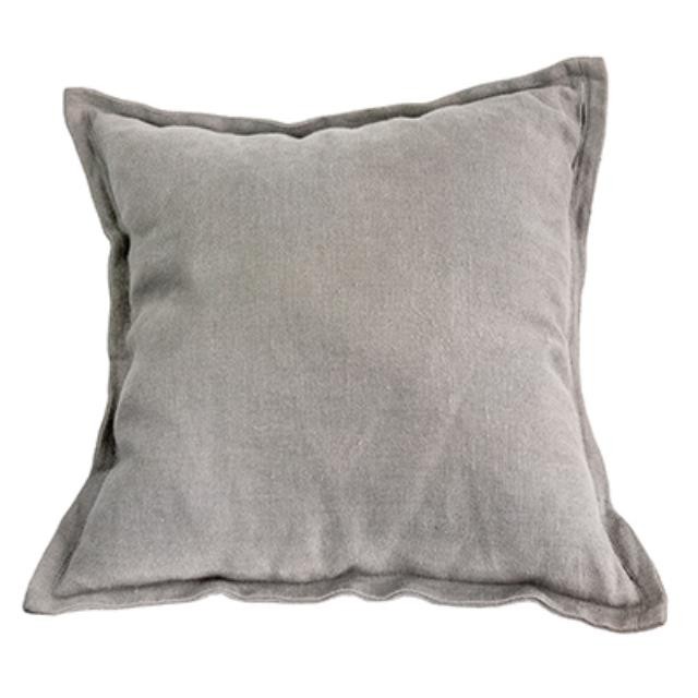 Square Grey Throw Pillow