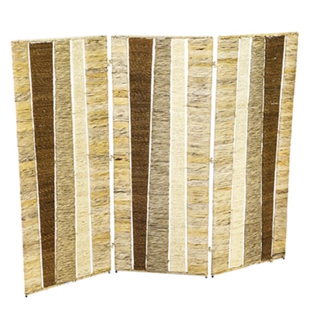 Multi Paneled Raffia Screen