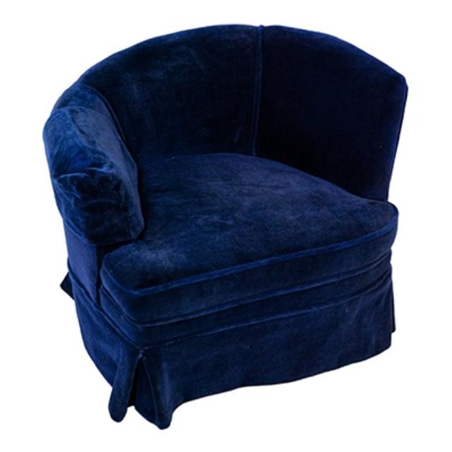 Hi-Low Curved Back Navy Chair