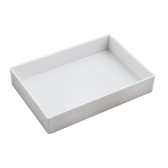 White Rectangular Tray W/Edge