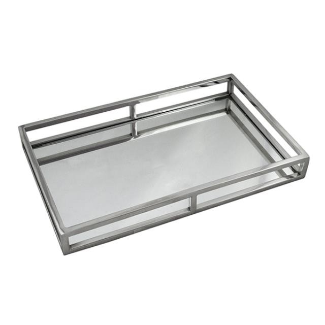 Rectangular Chrome/Mirror Tray