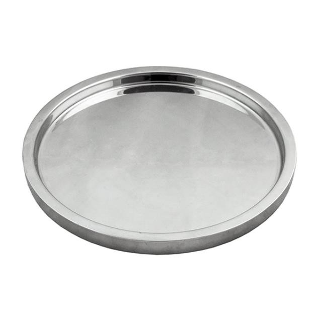 Round Chrome Tray W/Lip