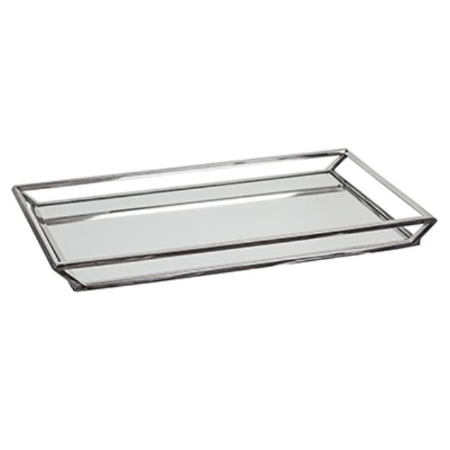 Rectangular Chrome/Mirror Tray