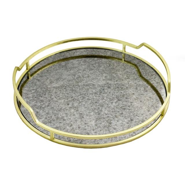 Round Gold/Mirror Tray