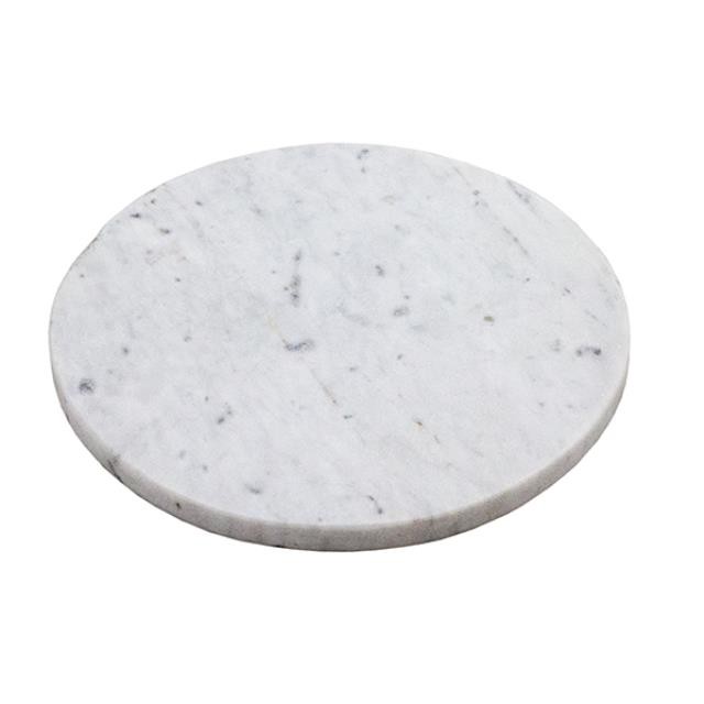 Round White Marble Tray