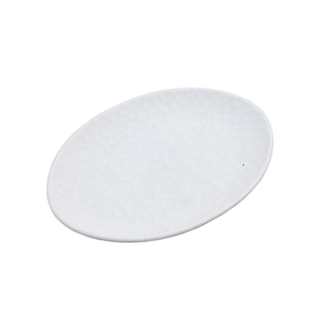 Dimpled White Oval Dish