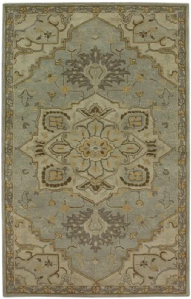 Floral Medallion Rug-Blue