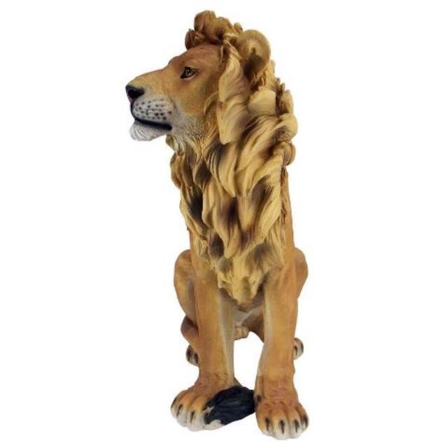 Statue-Sitting Lion/W/Mane