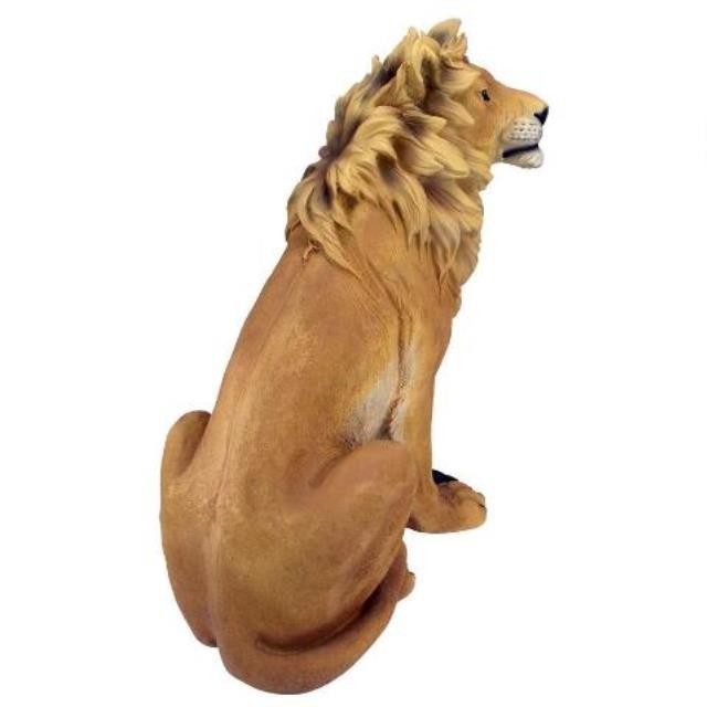 Statue-Sitting Lion/W/Mane