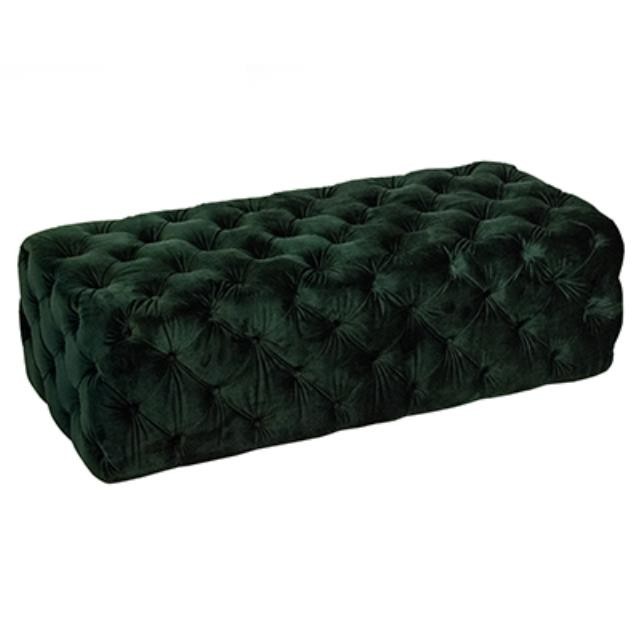 Bench-Emerald Tufted Velvet